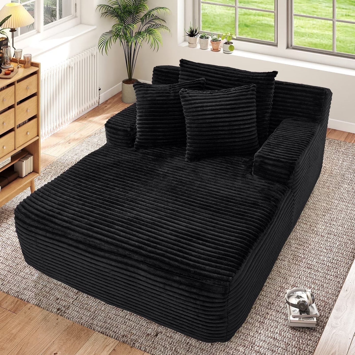 Chaise longue oversize pour intérieur - canapé-lit de sol effet nuage