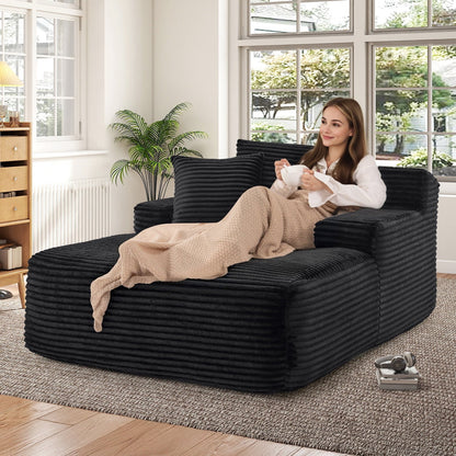 Chaise longue oversize pour intérieur - canapé-lit de sol effet nuage