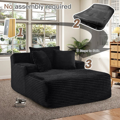 Chaise longue oversize pour intérieur - canapé-lit de sol effet nuage