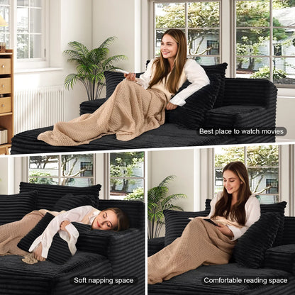 Chaise longue oversize pour intérieur - canapé-lit de sol effet nuage