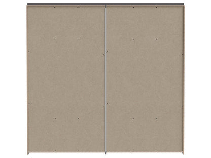 Armoire 2 porte(s) coulissante 0 tiroir(s) PEMBURY coloris Chêne / Anthracite largeur 231 cm